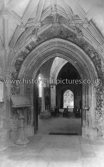 North Entrance, Thaxted Church, Thaxted, Essex. c.1910